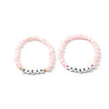 Trendy Rose Quartz Crystal Stretch Bracelet GATTARA