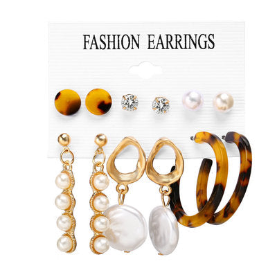 Fashion Multiple Tassel Hoop Dangle Earrings Set GATTARA