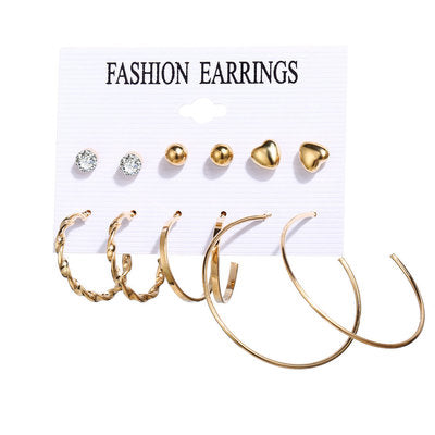 Fashion Multiple Tassel Hoop Dangle Earrings Set GATTARA