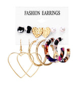 Fashion Multiple Tassel Hoop Dangle Earrings Set GATTARA