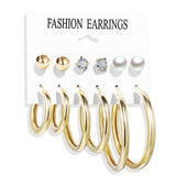 Fashion Multiple Tassel Hoop Dangle Earrings Set GATTARA