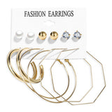 Fashion Multiple Tassel Hoop Dangle Earrings Set GATTARA