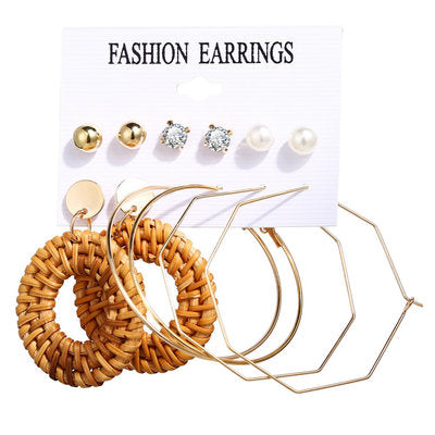 Fashion Multiple Tassel Hoop Dangle Earrings Set GATTARA