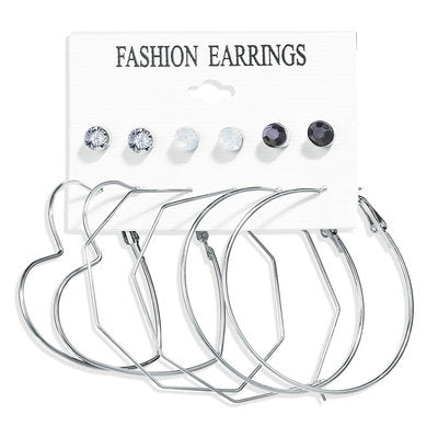 Fashion Multiple Tassel Hoop Dangle Earrings Set GATTARA