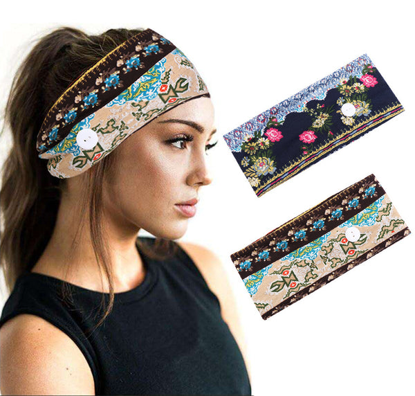 Ethnic Button Headband Nurse Facemask GATTARA