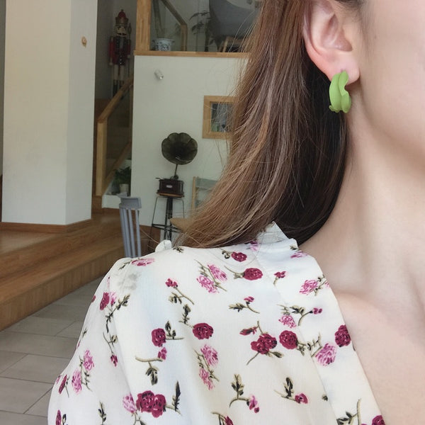 Spring Green Unique Earrings Simple Fashion Jewelry | GATTARA