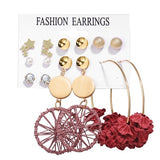 Fashion Multiple Tassel Hoop Dangle Earrings Set GATTARA