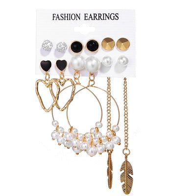 Fashion Multiple Tassel Hoop Dangle Earrings Set GATTARA