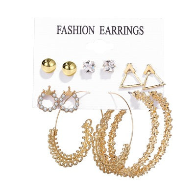 Fashion Multiple Tassel Hoop Dangle Earrings Set GATTARA