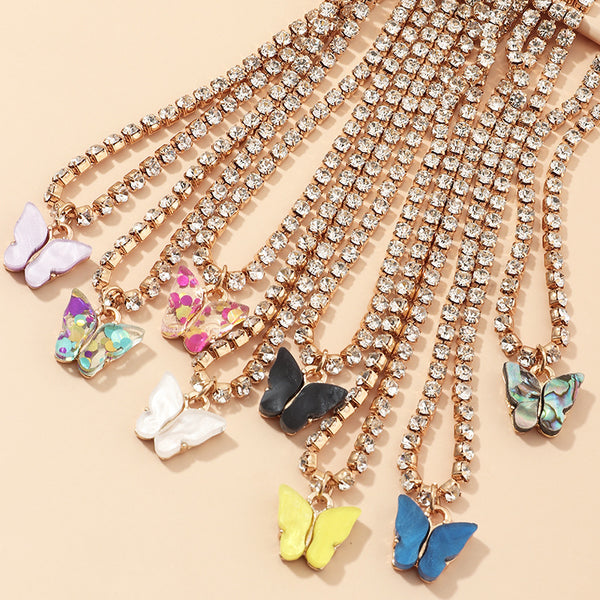 Colorful Butterfly Bracelet | Tennis Crystal Chain | GATTARA