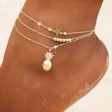 Fashionable Cute Pineapple Charm Ankle Jewelry GATTARA