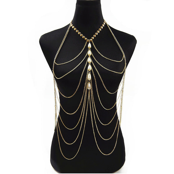 Women Halter Tassel Party Statement Body Jewelry GATTARA