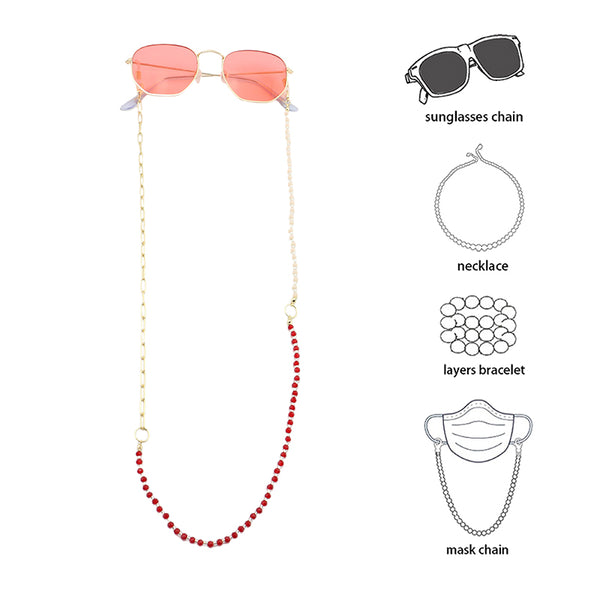 Gold Sunglass Chain| Chain Face Mask| GATTARA