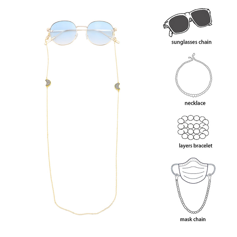 Eyeglass Holder Sunglass Chain | Moon Crystal Mask Strap | GATTARA