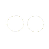 Fashionable Large Hoop Pearls Earrings GATTARA