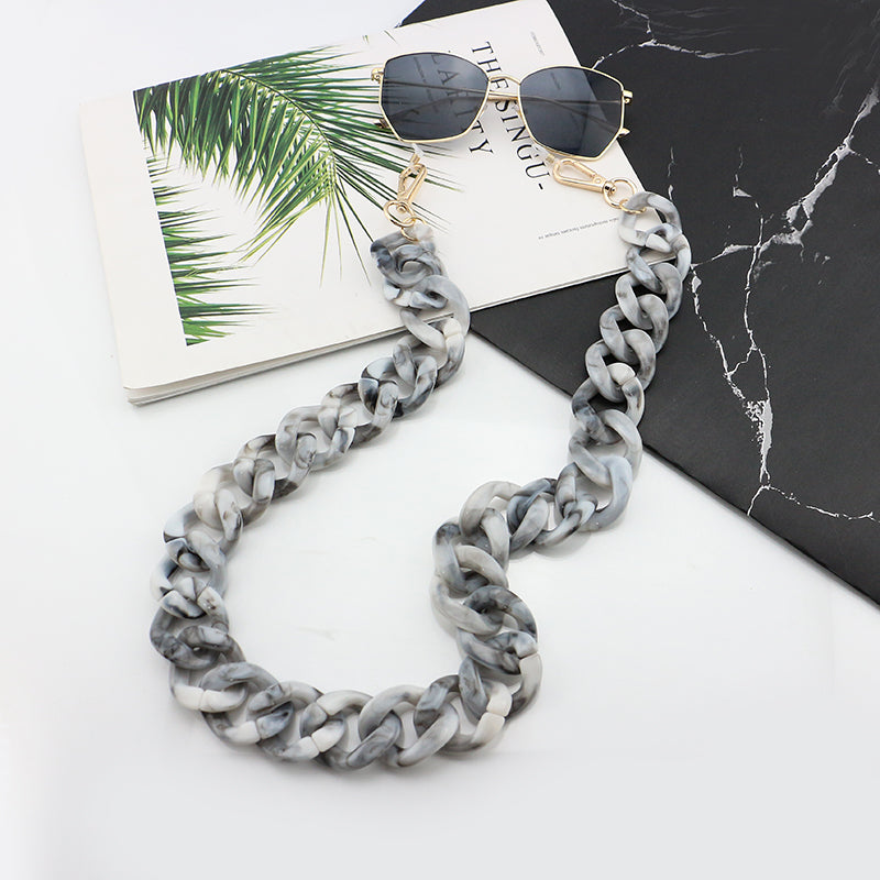 Marble Texture Sunglass Holder Strap | Tortoise mask strap back | GATTARA