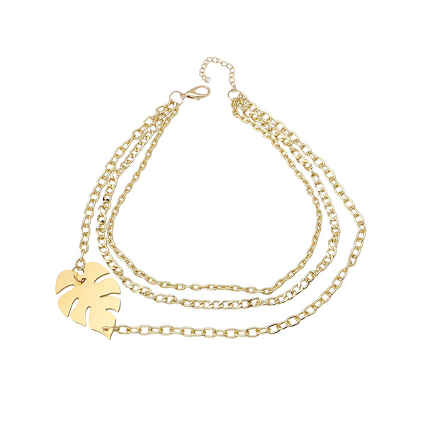 Retro Leaf Statement Necklace GATTARA