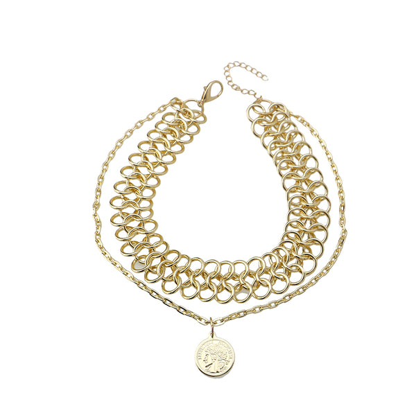 Fashion Simple Circle Link Chain Necklace GATTARA