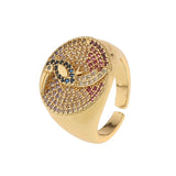 Unique Hiphop Golden Bling CZ Ring GATTARA