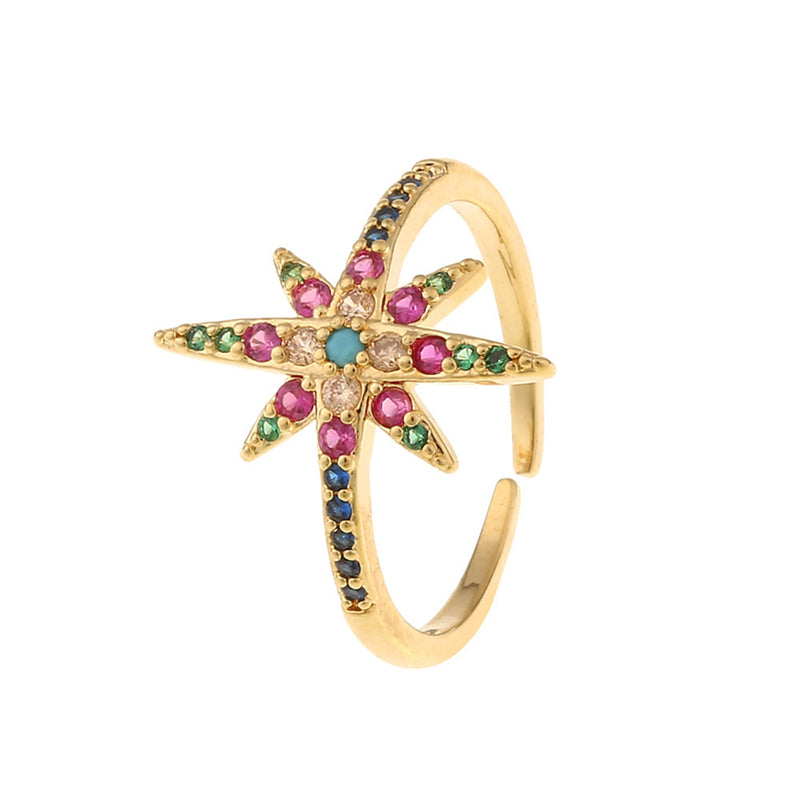 Fashion Women Creative Star Sign Rings GATTARA