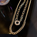 Golden Necklace Hiphop | Double Layered Pendant | GATTARA