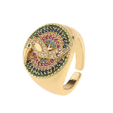 Unique Hiphop Golden Bling CZ Ring GATTARA