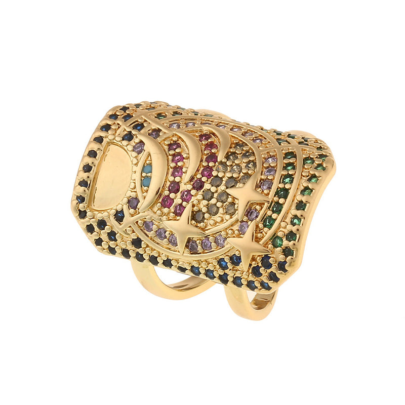 Men Statement Shield Ring for Adjustable GATTARA